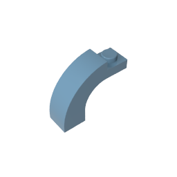 Ziegelbogen 1 x 3 x 2 Gebogene Oberseite