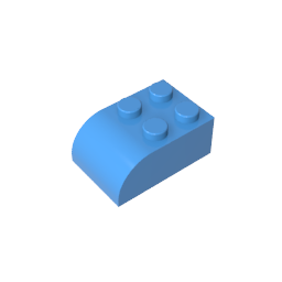 Backstein gebogen 2 x 3 mit gebogenem Oberteil