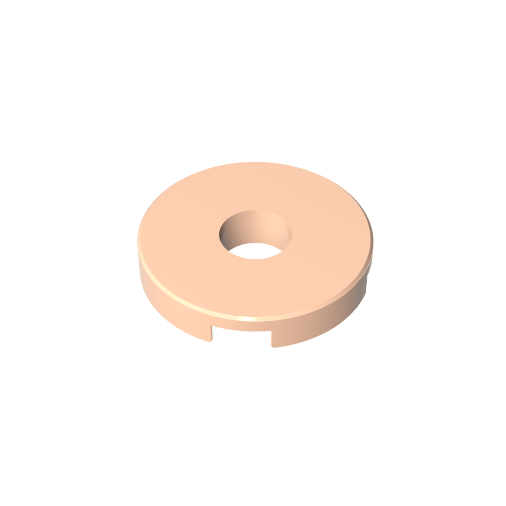 Fliese rund 2 x 2 mit Loch - MyGobricks