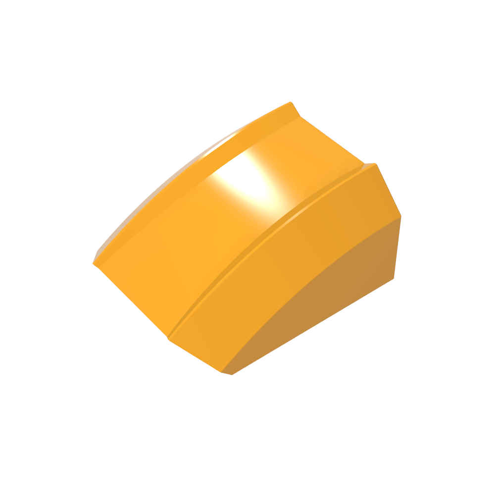 Schrägstein gebogen 2 x 2 mit Lippe, ohne Noppen - MyGobricks