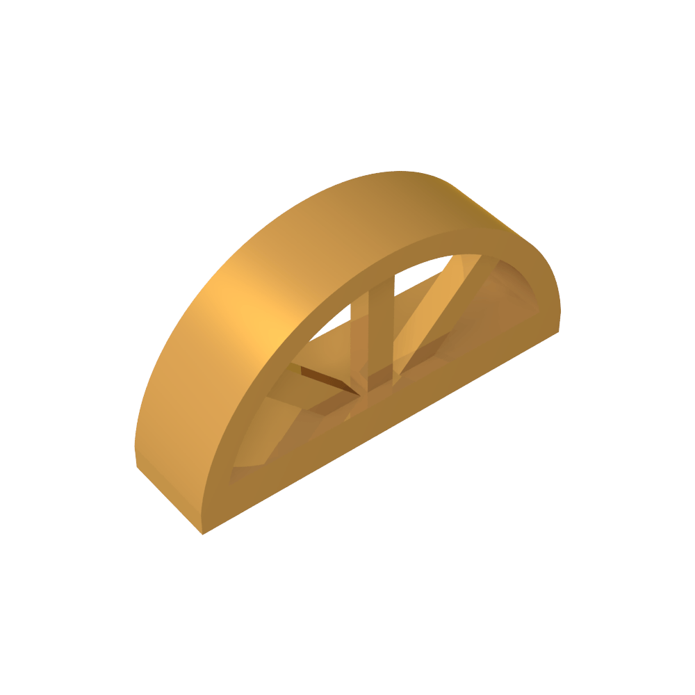 Fenster 1 x 4 x 1 2/3 mit abgerundeter Speichenspitze - MyGobricks