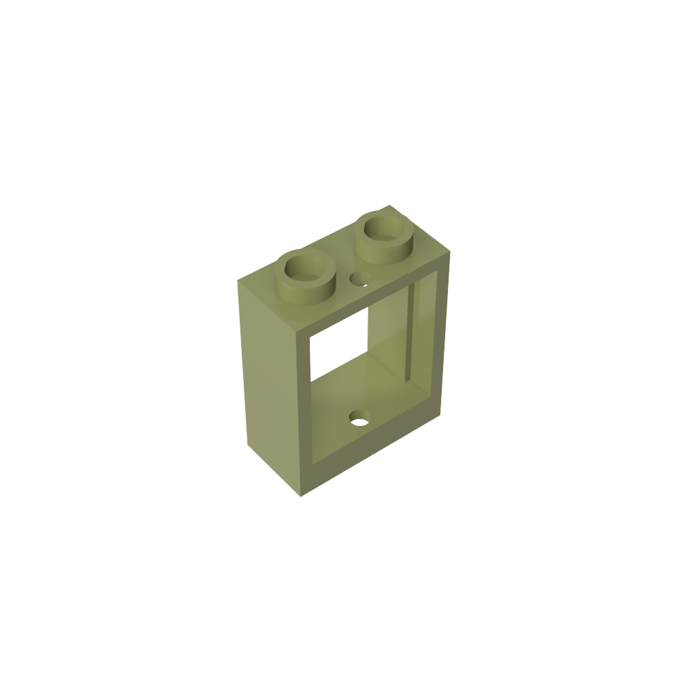 Fenster 1 x 2 x 2 Flache Vorderseite-MyGobricks