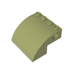 Schrägstein gebogen 4 x 4 x 2 mit Löchern