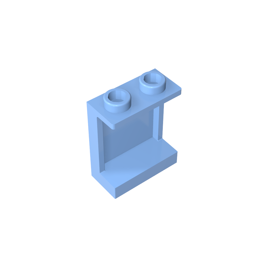 Platte 1 x 2 x 2 [Seitenstützen / Hohlbolzen]
