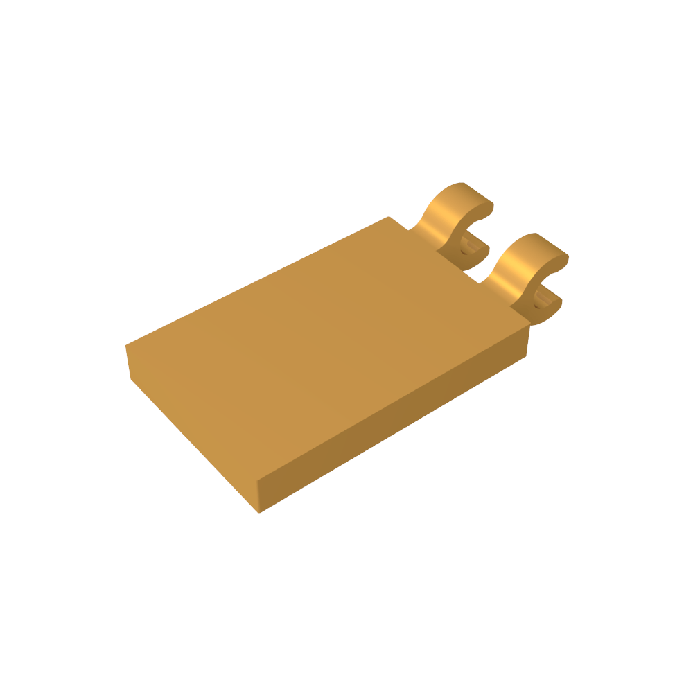 Fliese Spezial 2 x 3 mit 2 Clips [Abgewinkelte Clips]-MyGobricks