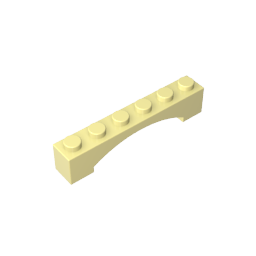 Ziegelbogen 1 x 6 Erhöhter Bogen