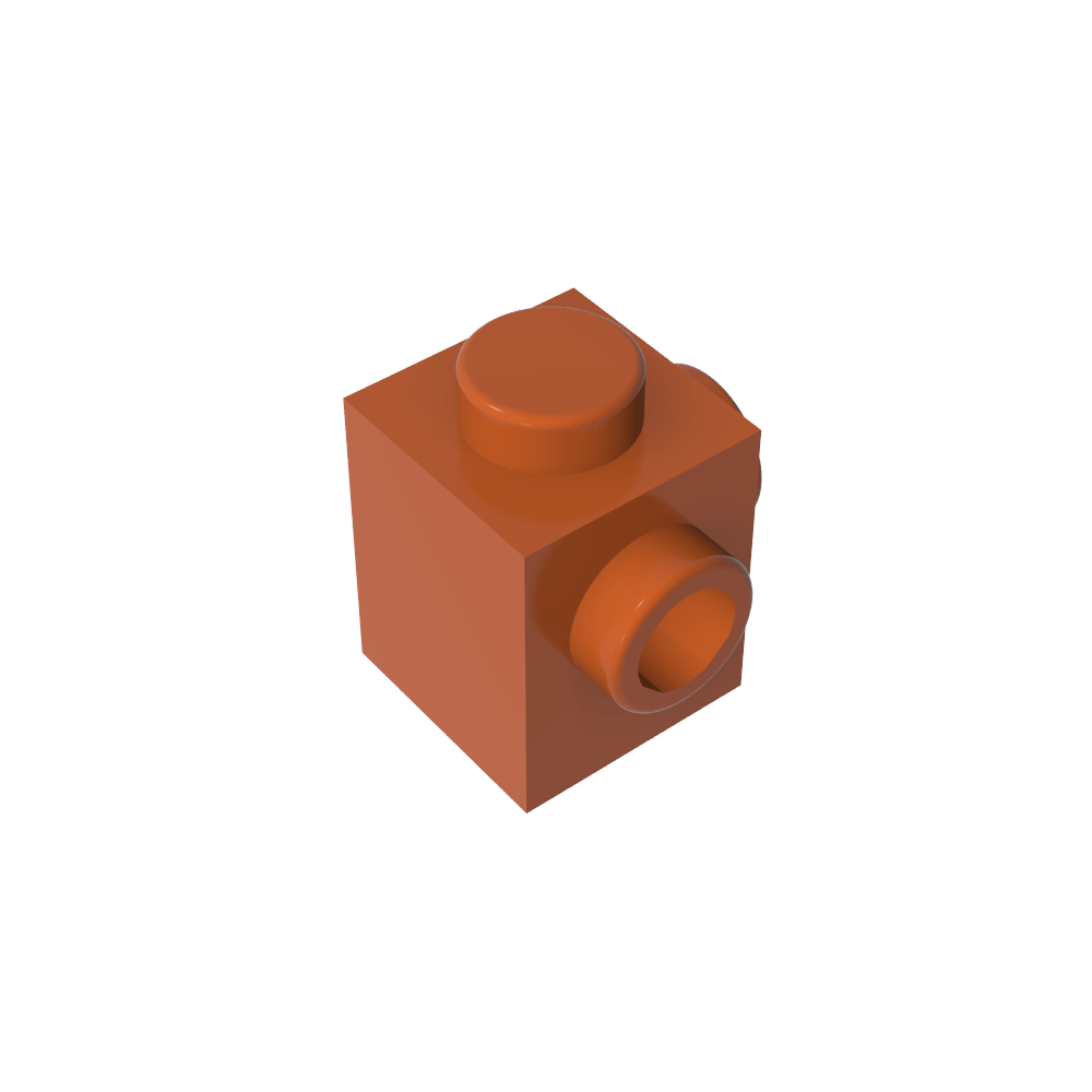 Spezialstein 1 x 1 mit Noppen auf 2 benachbarten Seiten - MyGobricks