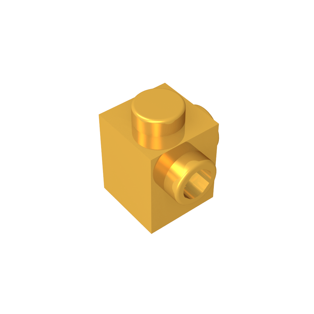 Spezialstein 1 x 1 mit Noppen auf 2 benachbarten Seiten - MyGobricks