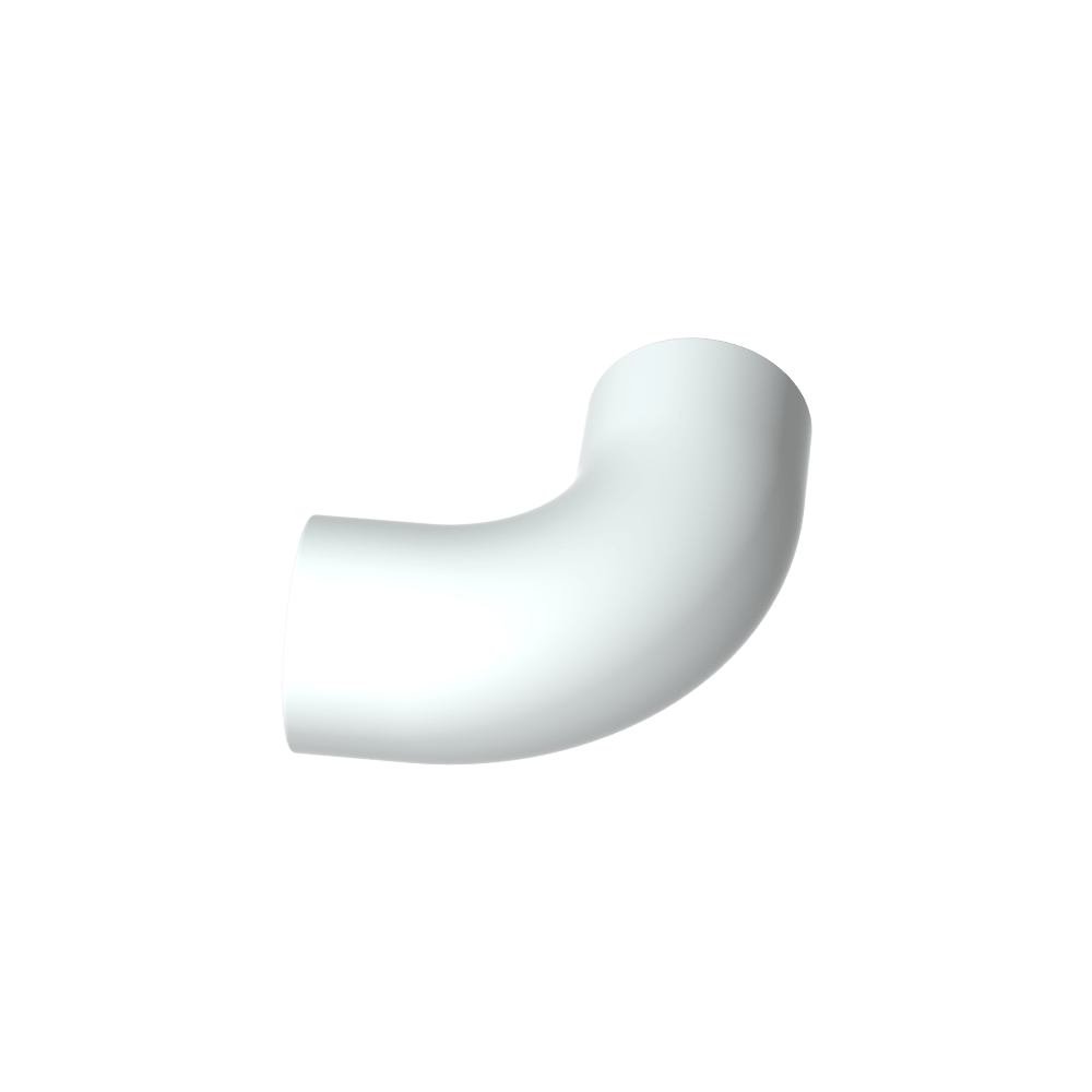 Runder Ziegelstein, 1 x 1 Durchmesser, Rohr mit 90-Grad-Kniestück (2 x 2 x 1) und Achslöchern (Querlöchern) an jedem - MyGobricks