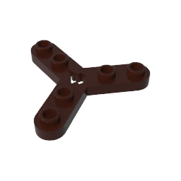 Technic Plattenrotor 3 Blatt mit glatten Enden und 6 Bolzen (Propeller)