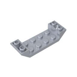 Schräge umgekehrte 45° 6 x 2 Doppelt mit 2 x 4 Ausschnitt-MyGobricks