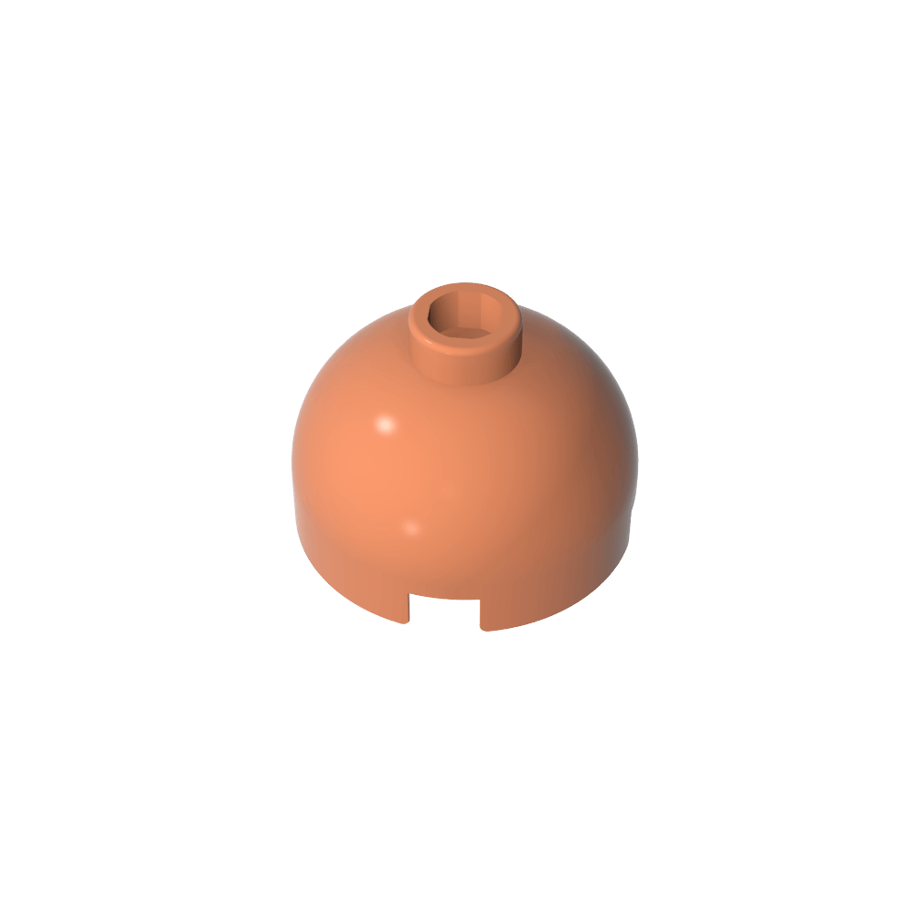 Runder Ziegelstein 2 x 2, Kuppeldach – Blockierter offener Bolzen ohne Achshalter unten – MyGobricks