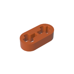 1x2 Arm mit Wellenloch (dünn)
