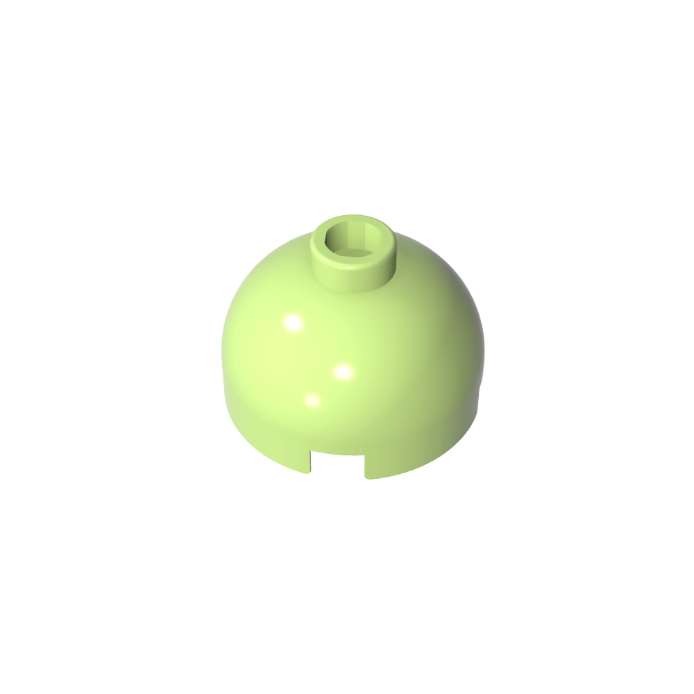 Runder Ziegelstein 2 x 2, Kuppeldach – Blockierter offener Bolzen ohne Achshalter unten – MyGobricks