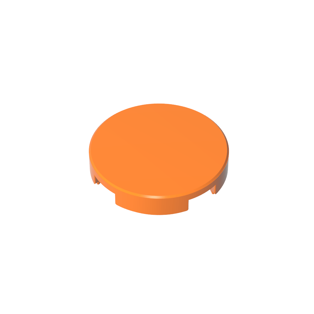 Runde Fliese 2 x 2 mit Bolzenhalter unten - MyGobricks