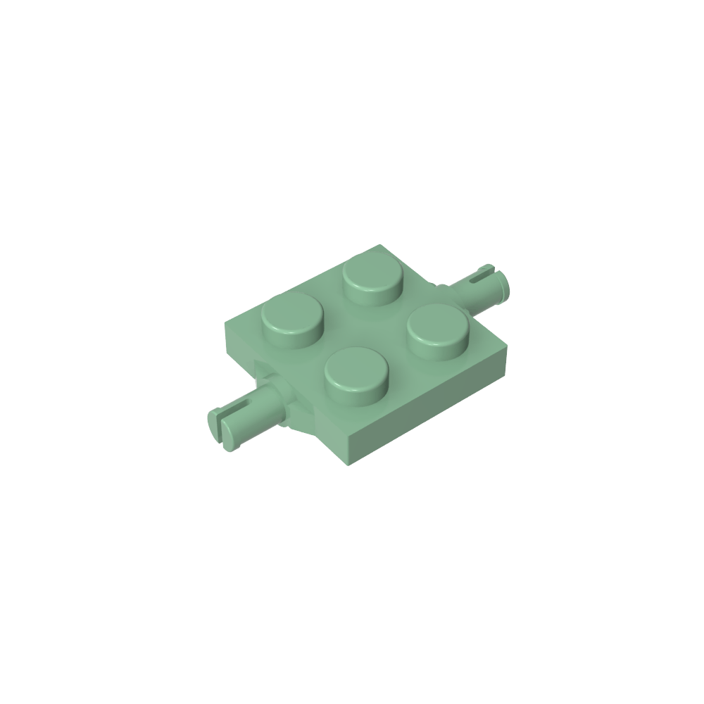 Platte Spezial 2 x 2 mit Radhaltern-MyGobricks