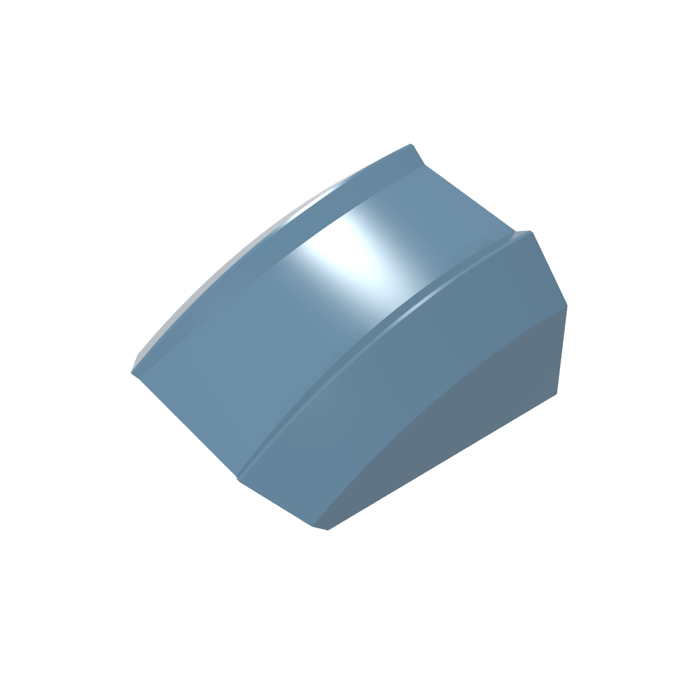 Schrägstein gebogen 2 x 2 mit Lippe, ohne Noppen - MyGobricks