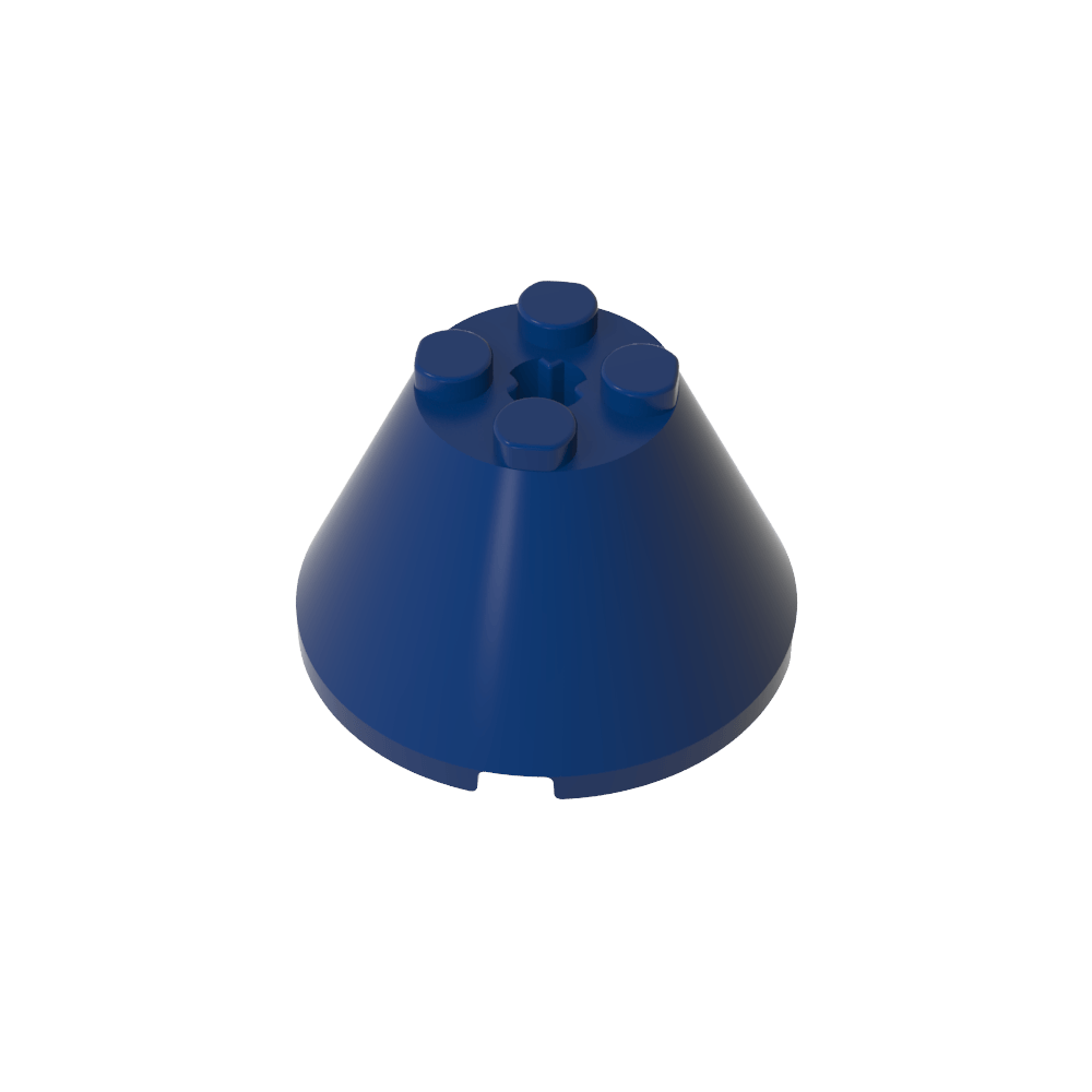 Kegel 4 x 4 x 2 mit Achsloch [einfach]-MyGobricks