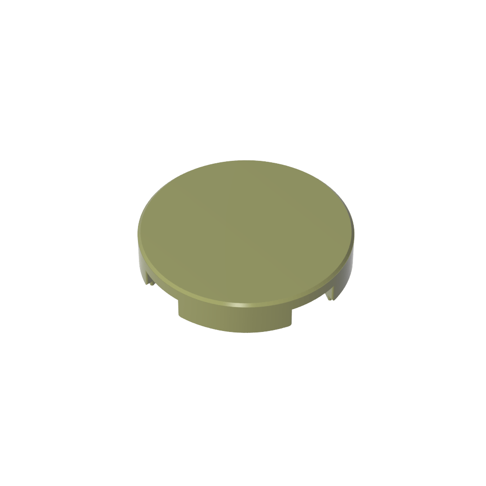 Runde Fliese 2 x 2 mit Bolzenhalter unten - MyGobricks