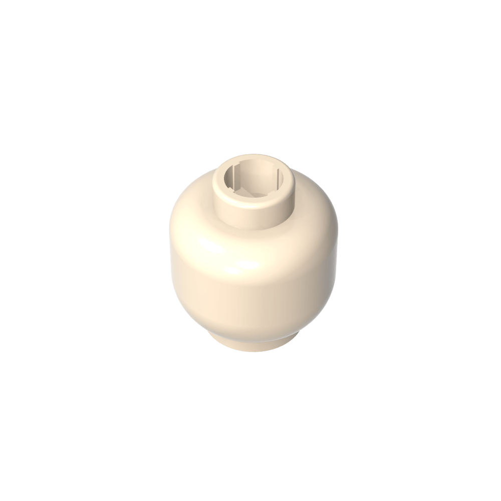 Gobricks-Figurenkopf, schlicht [blockierter offener Bolzen]