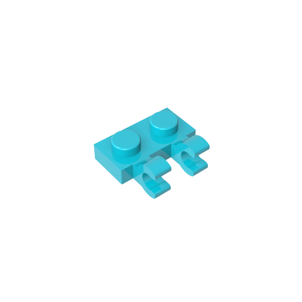 Platte Spezial 1 x 2 mit Clips Horizontal [Dicke U-Clips]-MyGobricks