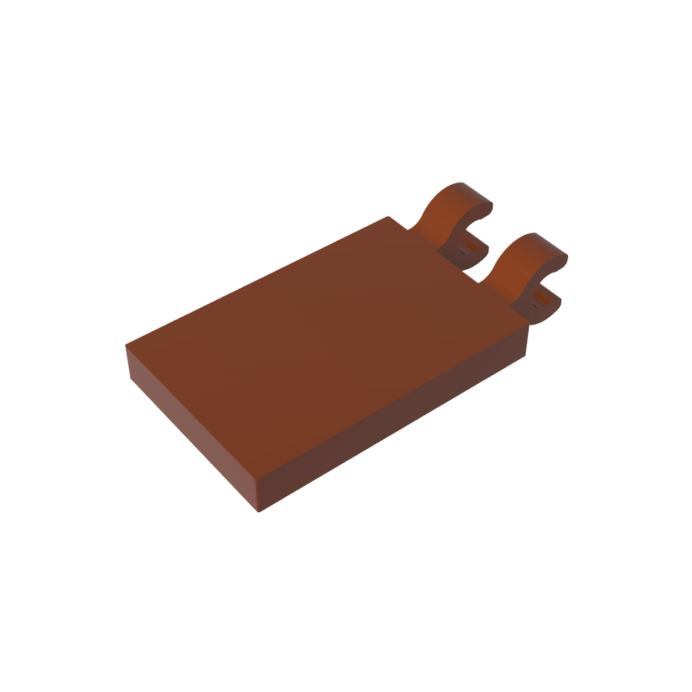 Fliese Spezial 2 x 3 mit 2 Clips [Abgewinkelte Clips]-MyGobricks