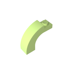 Ziegelbogen 1 x 3 x 2 Gebogene Oberseite