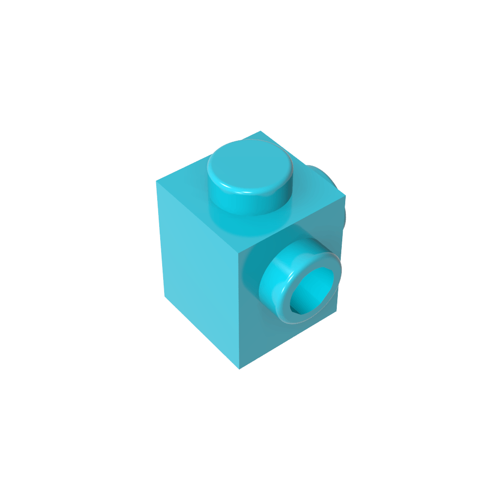 Spezialstein 1 x 1 mit Noppen auf 2 benachbarten Seiten - MyGobricks