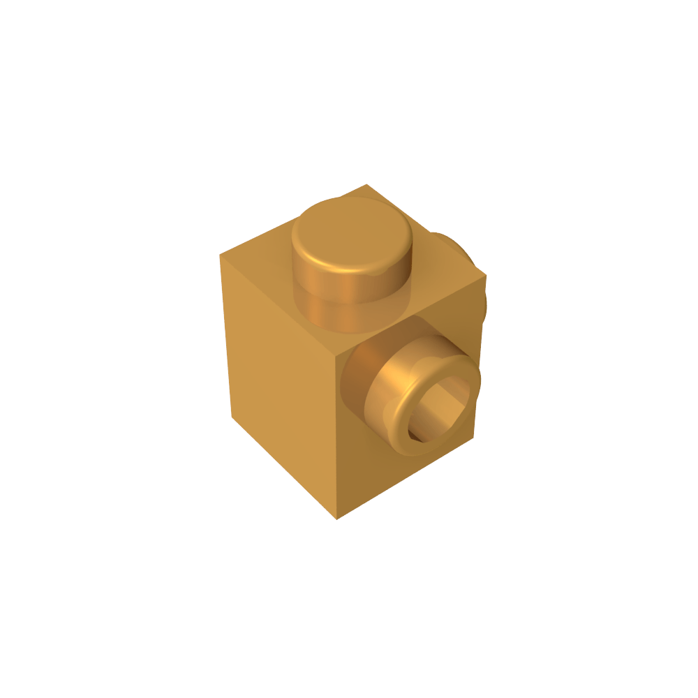 Spezialstein 1 x 1 mit Noppen auf 2 benachbarten Seiten - MyGobricks