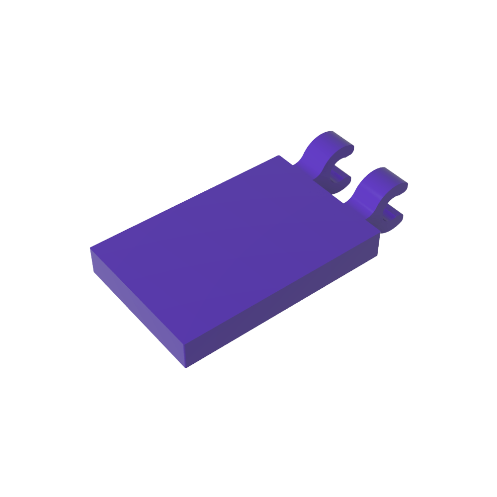 Fliese Spezial 2 x 3 mit 2 Clips [Abgewinkelte Clips]-MyGobricks