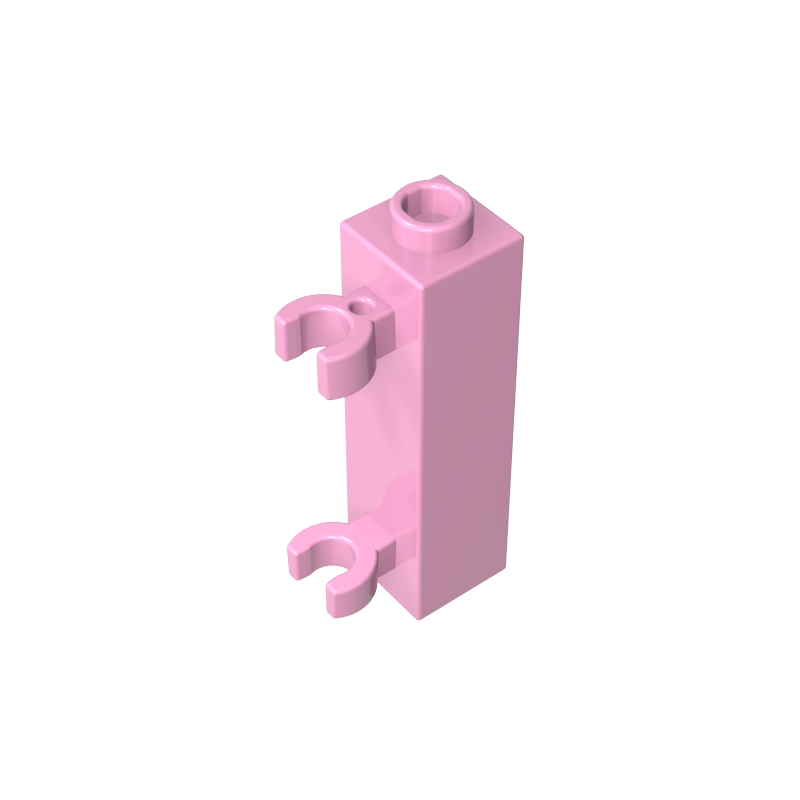 1x1x3 einseitiger Ziegel mit zwei horizontalen Klammern