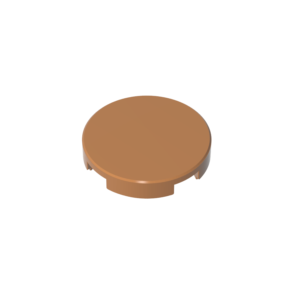 Runde Fliese 2 x 2 mit Bolzenhalter unten - MyGobricks