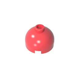 Runder Ziegelstein 2 x 2, Kuppeldach – Blockierter offener Bolzen ohne Achshalter unten – MyGobricks