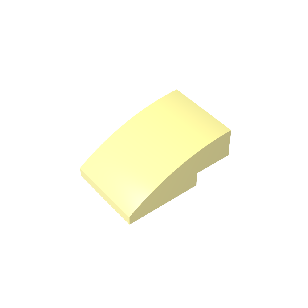 Schrägstein gebogen 3 x 2 ohne Noppen - MyGobricks