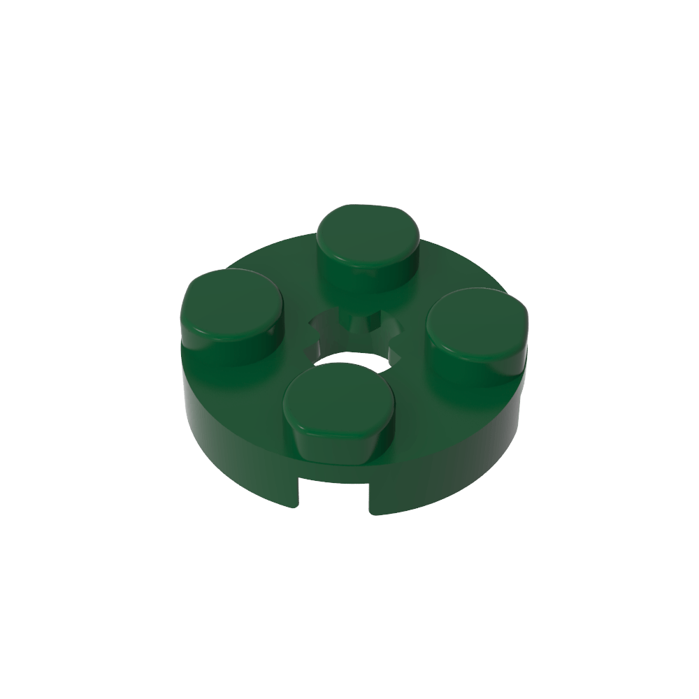 Platte rund 2 x 2 mit Achsloch Typ 1 (+ Öffnung) - MyGobricks