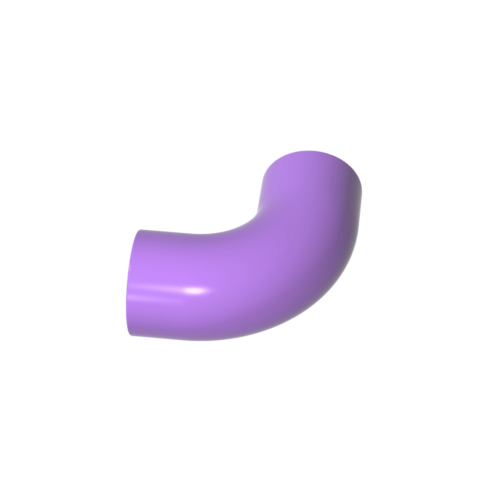 Runder Ziegelstein, 1 x 1 Durchmesser, Rohr mit 90-Grad-Kniestück (2 x 2 x 1) und Achslöchern (Querlöchern) an jedem - MyGobricks