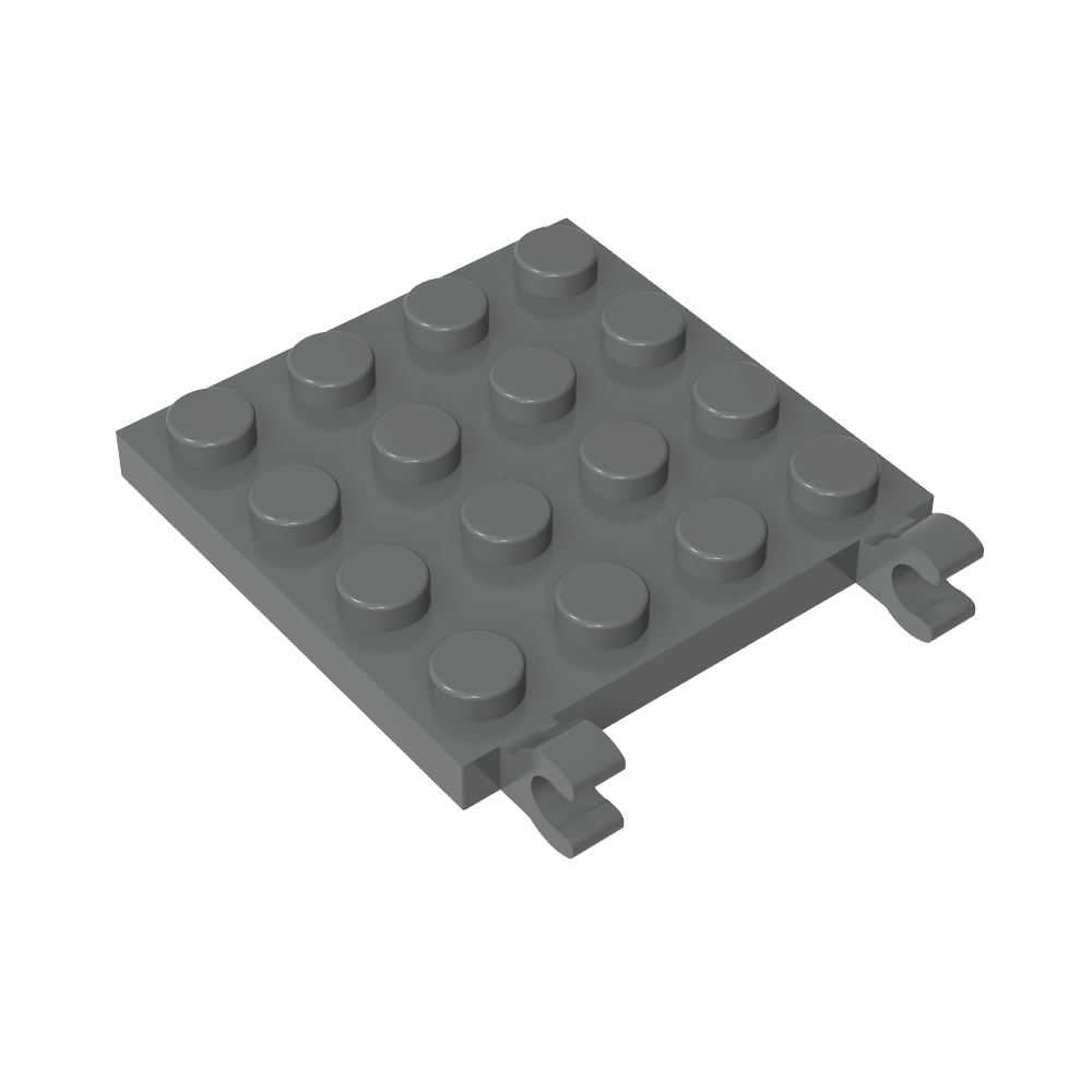 Platte Spezial 4 x 4 mit Clips Horizontal (dicke offene O-Clips) - MyGobricks