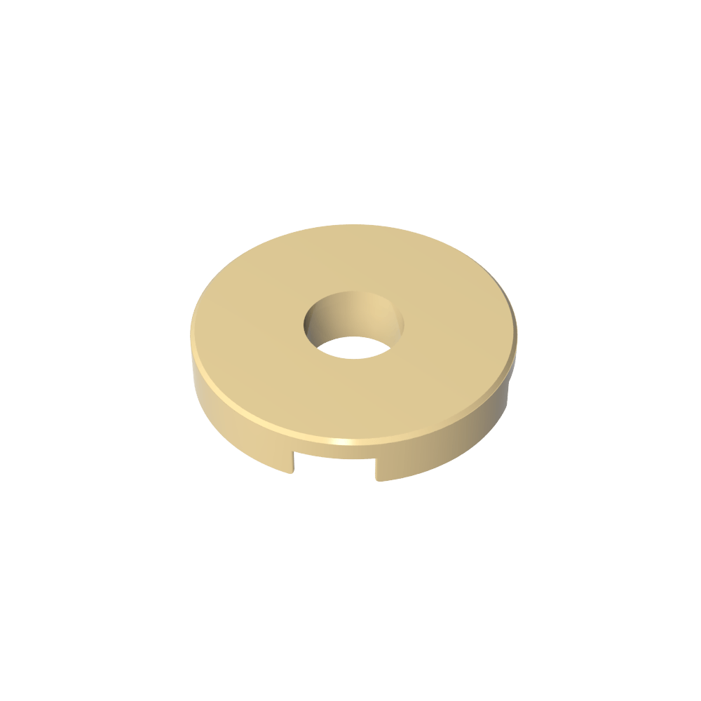 Fliese rund 2 x 2 mit Loch - MyGobricks