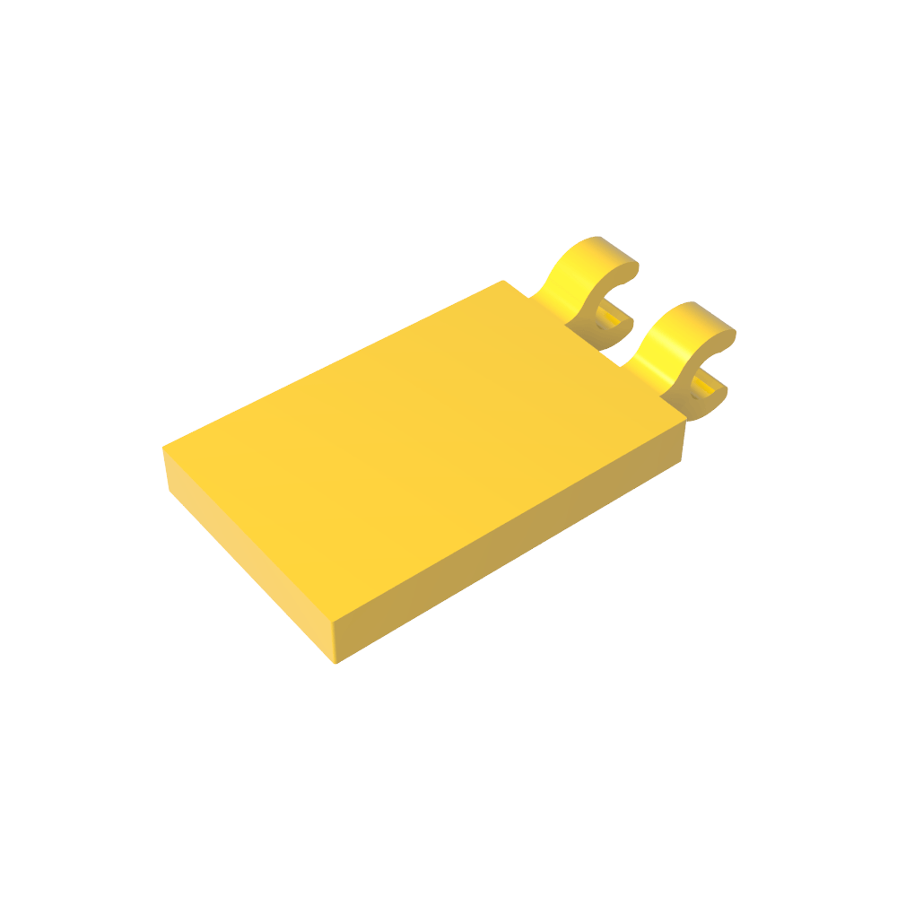 Fliese Spezial 2 x 3 mit 2 Clips [Abgewinkelte Clips]-MyGobricks