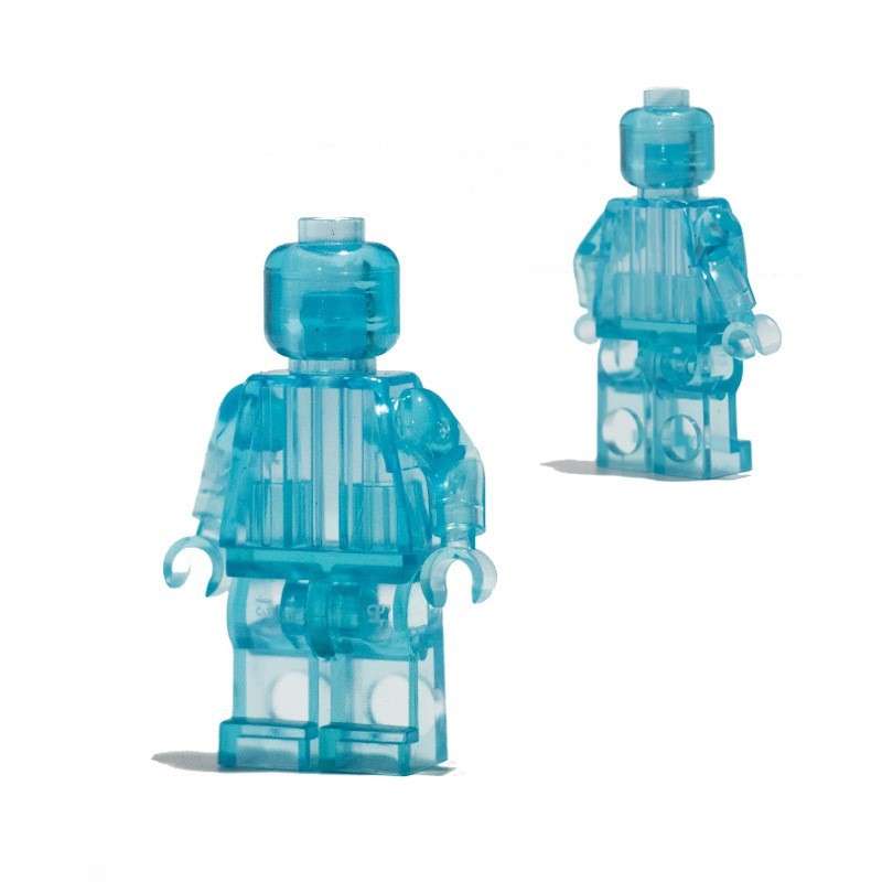 Minifiguren aus einfarbigen Bausteinen, kompatibel mit universellen, kleinteiligen, einfarbigen Bausteinen, Trendy Moc (Multi-Creation) Baustein-Wandbasis-Zubehör.
