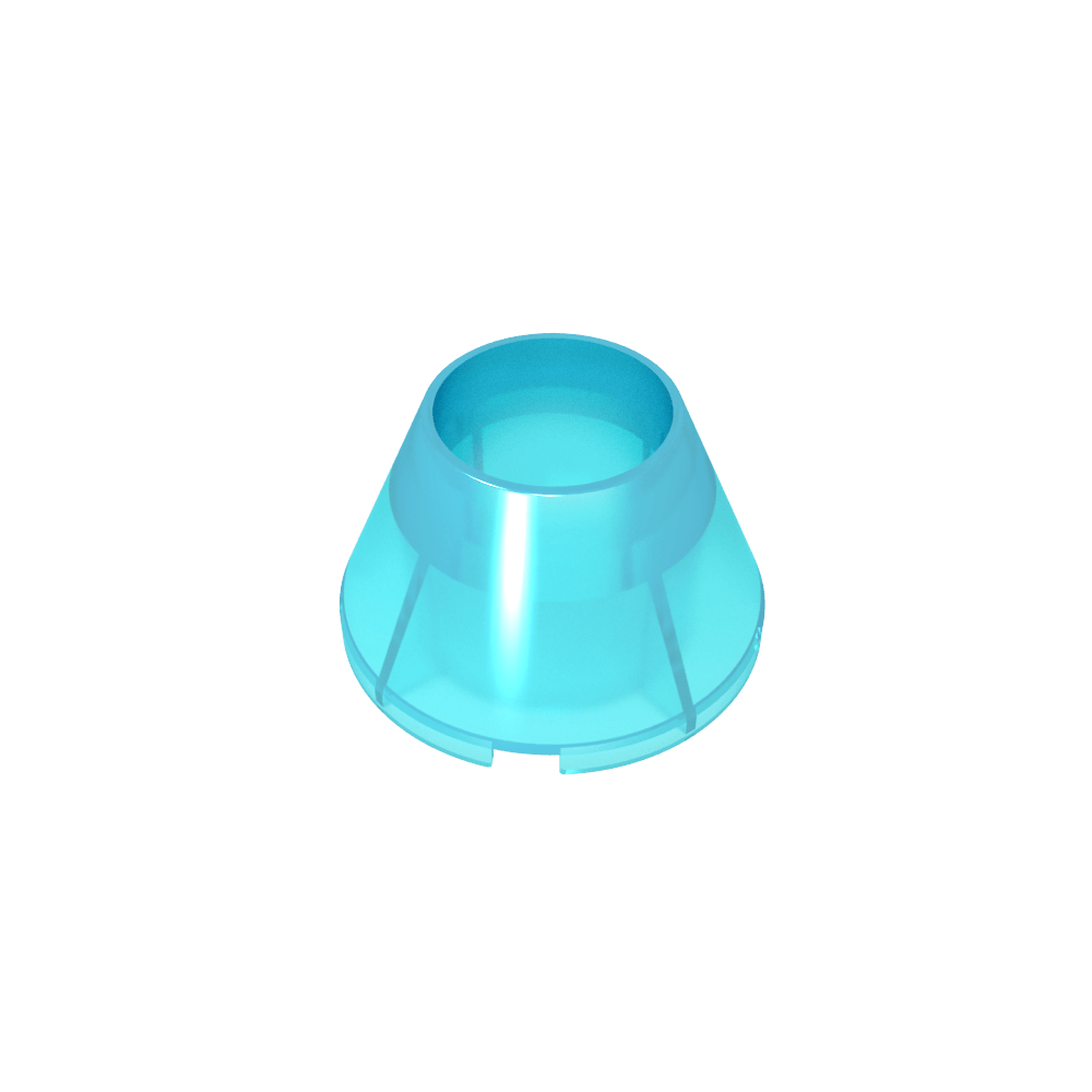 Kegel 4 x 4 x 2 Hohl ohne Noppen-MyGobricks