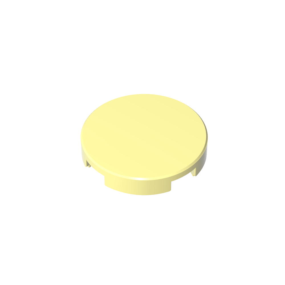 Runde Fliese 2 x 2 mit Bolzenhalter unten - MyGobricks