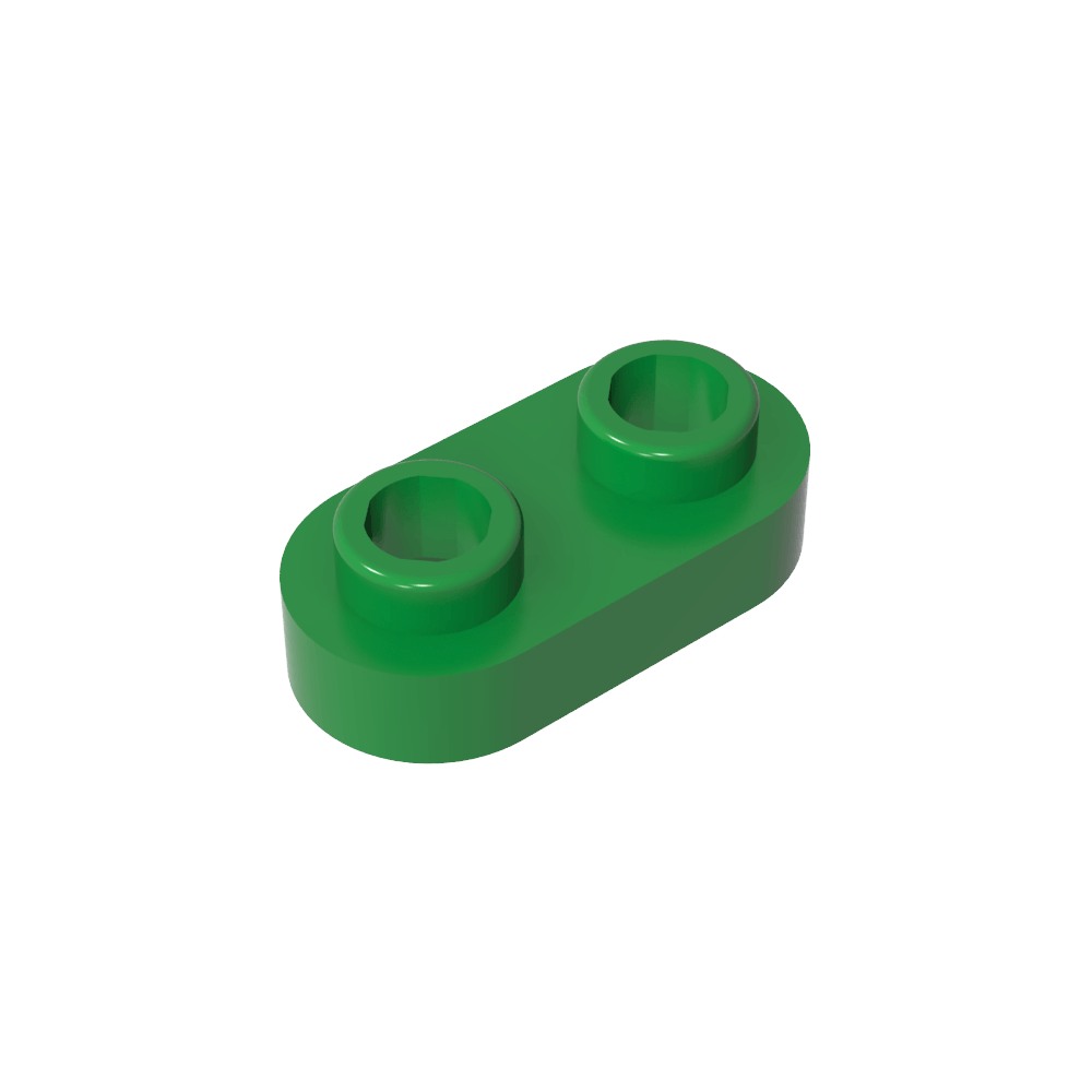 Platte Spezial 1 x 2 abgerundet mit 2 offenen Noppen - MyGobricks