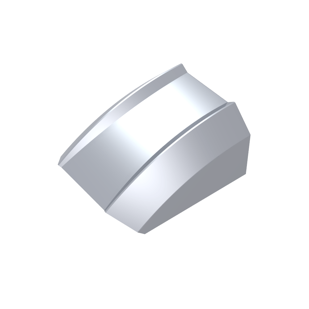 Schrägstein gebogen 2 x 2 mit Lippe, ohne Noppen - MyGobricks