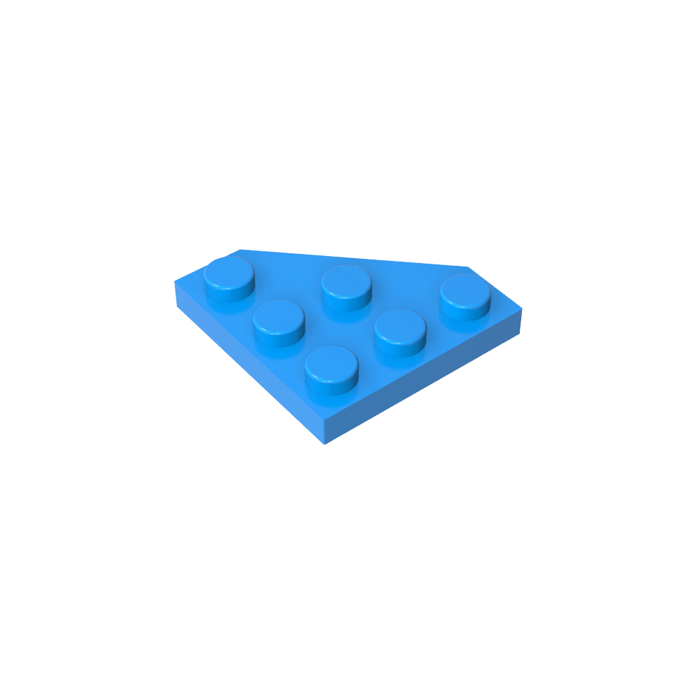 Keilplatte 3 x 3 Ecke abgeschnitten-MyGobricks
