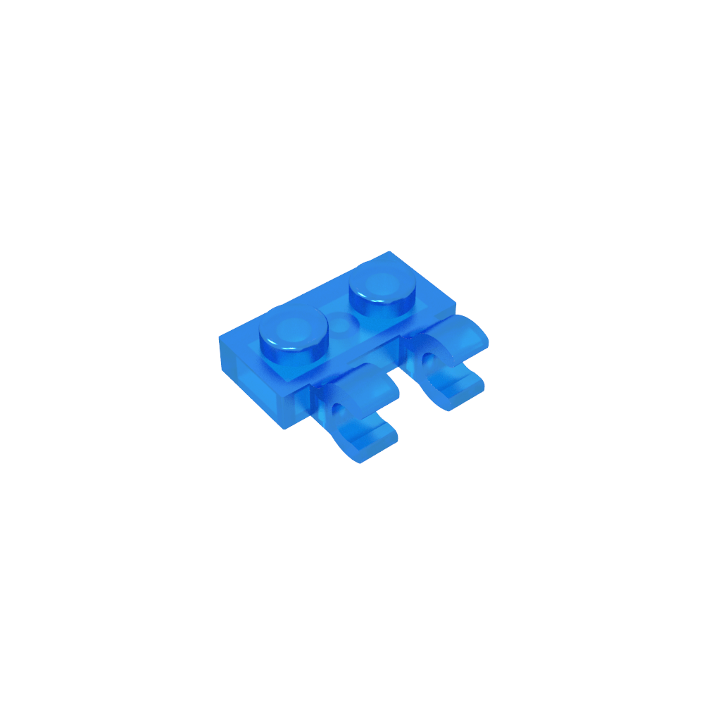 Platte Spezial 1 x 2 mit Clips Horizontal [Dicke U-Clips]-MyGobricks