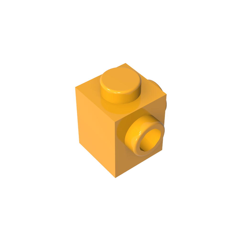 Spezialstein 1 x 1 mit Noppen auf 2 benachbarten Seiten - MyGobricks