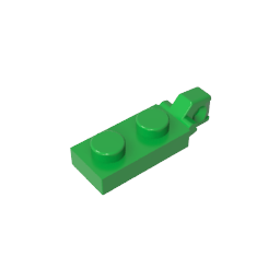 Scharnierplatte 1 x 2 Verriegelung mit 1 Finger am Ende, ohne Nut