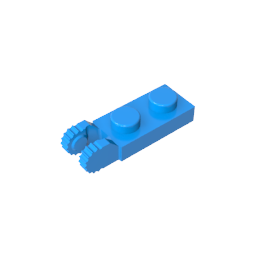 1x2 einseitige Scharnierplatte (mit Zähnen)