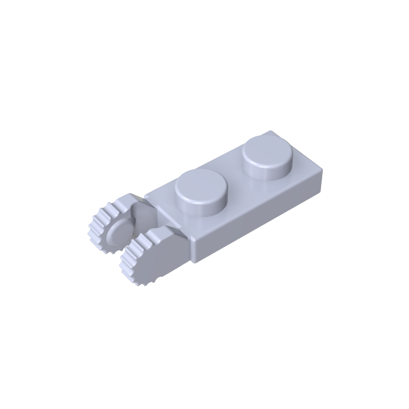 1x2 Klappplatte einseitig (mit Zähnen)
